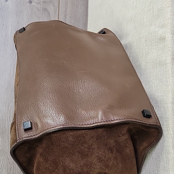 Celine Phantom Brown Leather Suede Tote Shoulder Bag Handbag - Picture 7 of 14